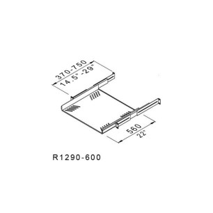 Etagère coulissante 1U prof. 560mm