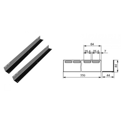 Paire d'équerres de soutien 550mm pour racks