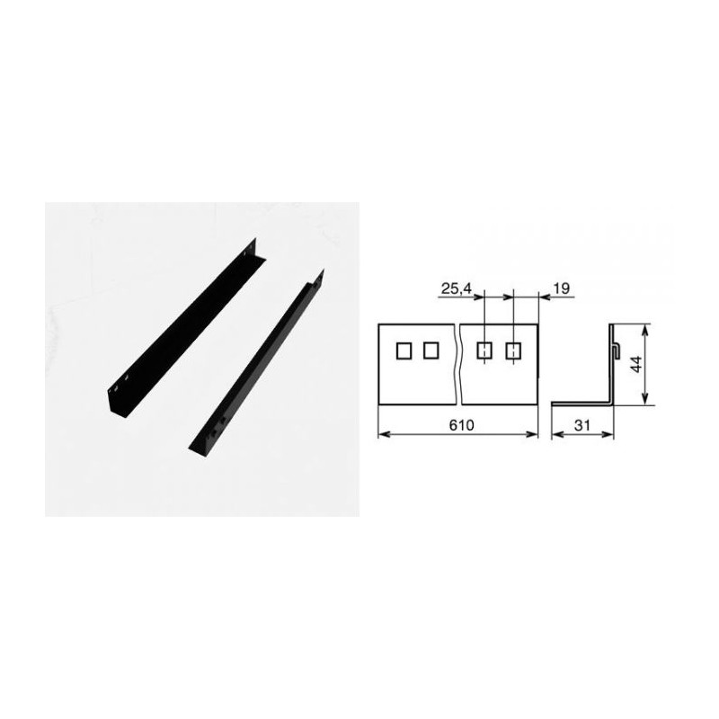 Paire d'équerres de soutien 610mm pour racks