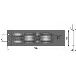 Panneau 19 pouces porte perforée 3U