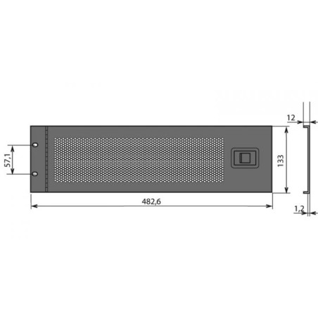 Panneau 19 pouces porte perforée 3U