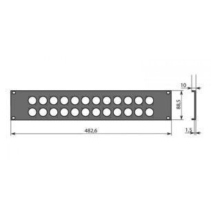 Panneau rackable 2U pour 24 XLR