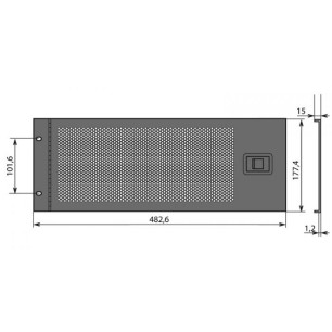 Panneau 19 pouces porte perforée 4U