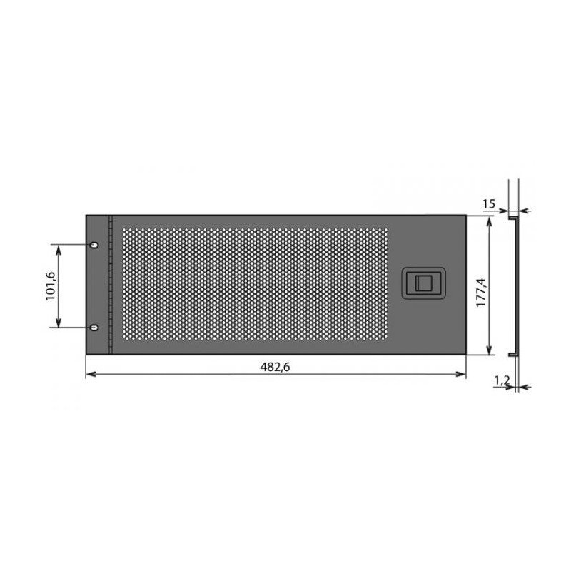 Panneau 19 pouces porte perforée 4U