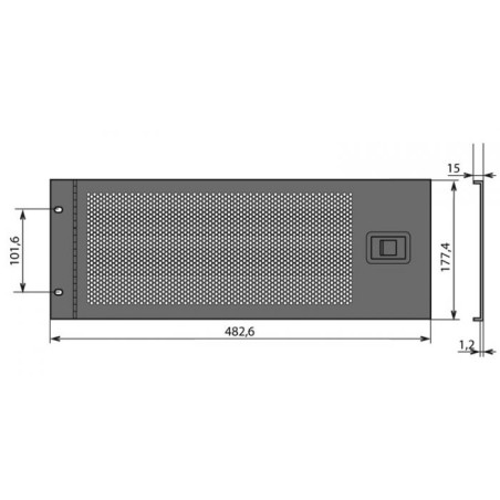 Panneau 19 pouces porte perforée 4U