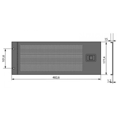 Panneau 19 pouces porte perforée 4U