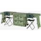 Double Bureau Mobile de Campagne, Vert Olive