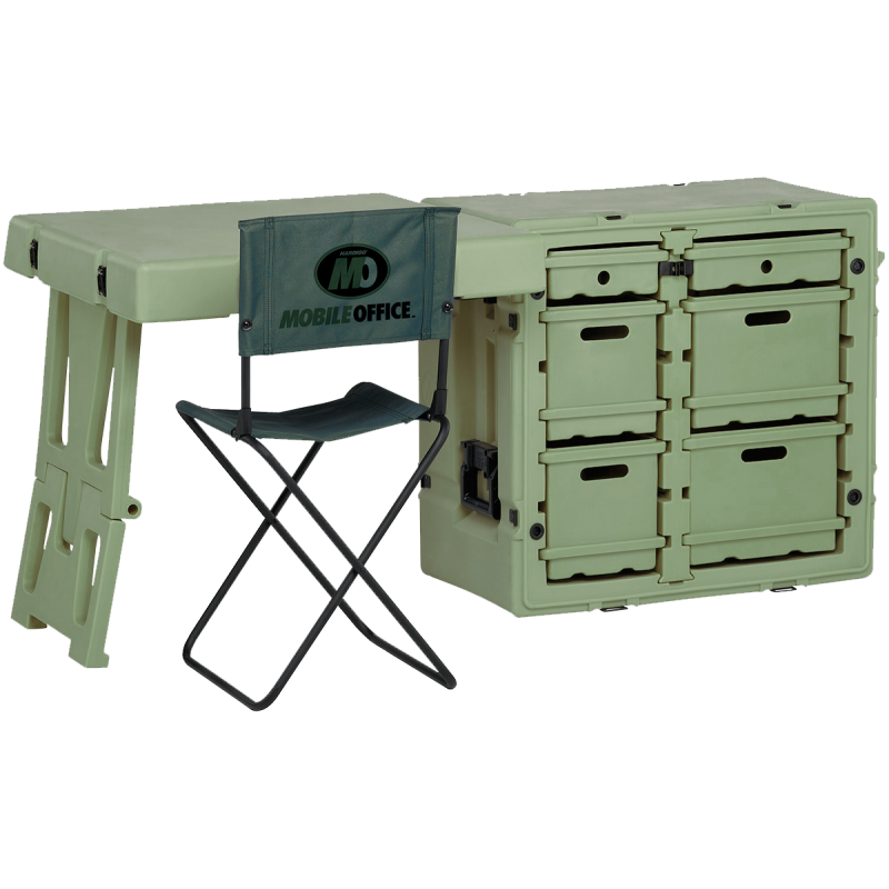 Simple Bureau Mobile de Campagne, Vert Olive