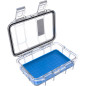 Microcase M40 coque transparente, liner bleu