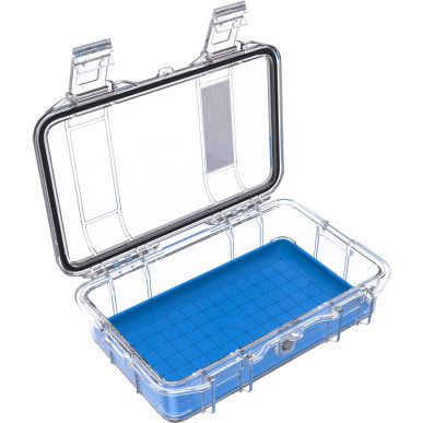 Microcase M50 coque transparente, liner bleu