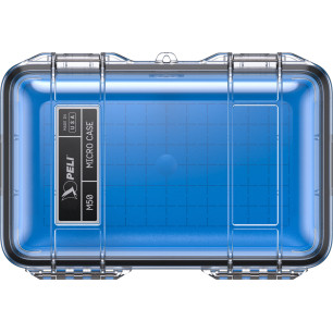 Microcase M50 coque transparente, liner bleu