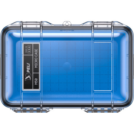 Microcase M50 coque transparente, liner bleu