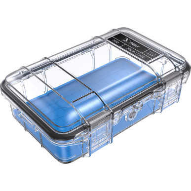 Microcase M50 coque transparente, liner bleu