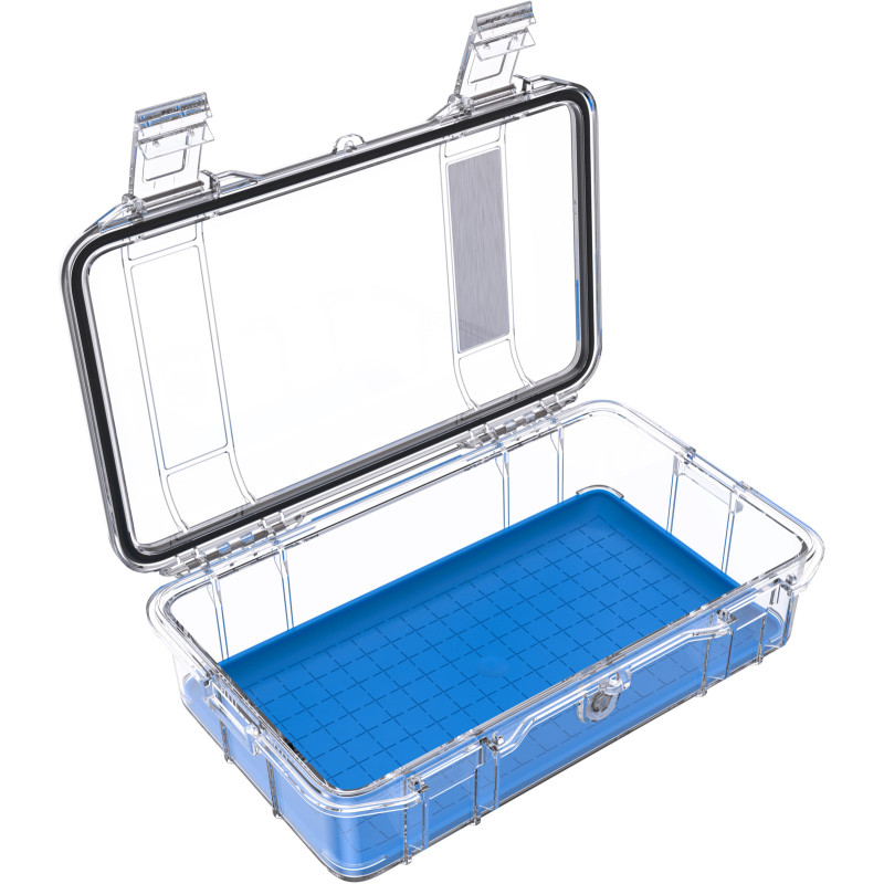 Microcase M60 coque transparente, liner bleu