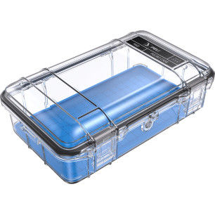 Microcase M60 coque transparente, liner bleu