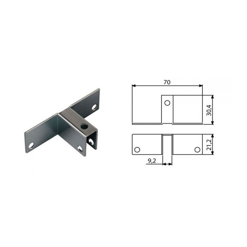 Fixation de cloison pour 9mm