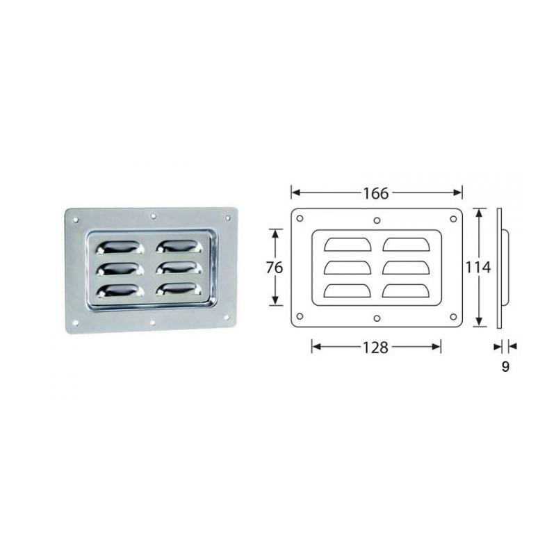 Cuvette de ventilation horizontale