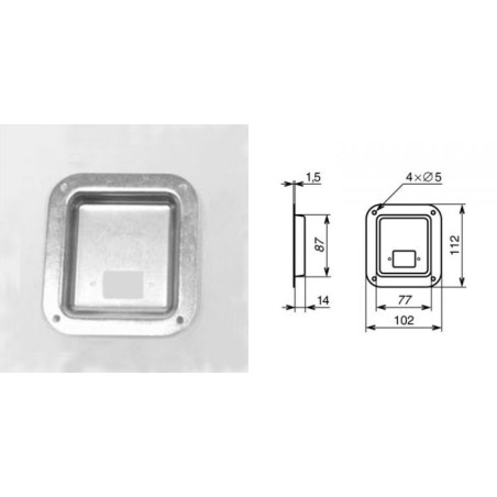 Cuvette percée pour 1 connecteur secteur