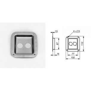 Cuvette percée pour 2 connecteurs série D