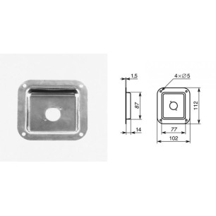 Cuvette percée pour 1 connecteur série D