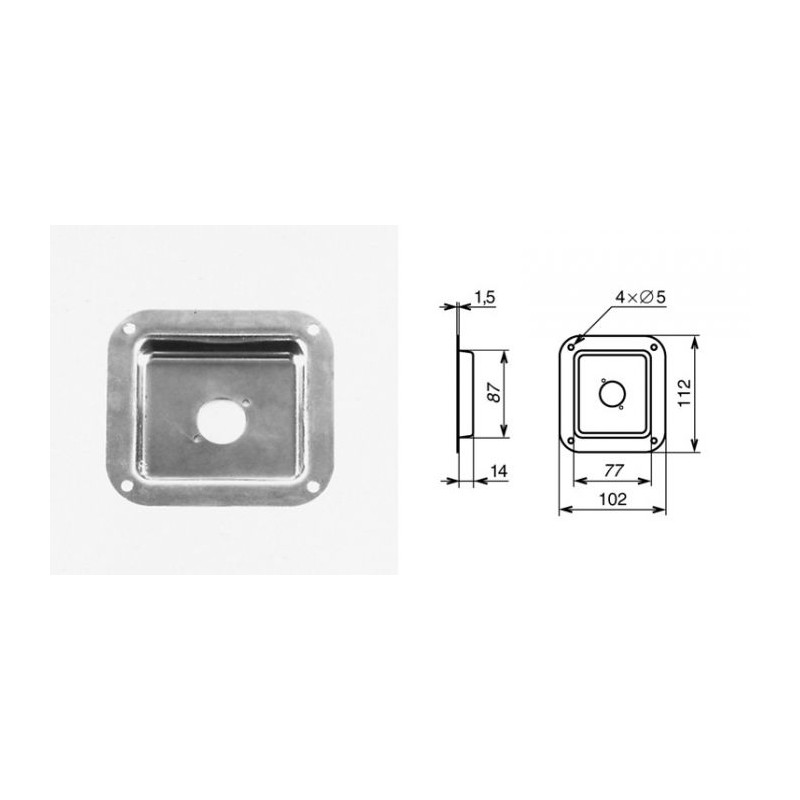 Cuvette percée pour 1 connecteur série D