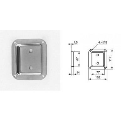 Cuvette percée pour 2 connecteurs type jack 6.35