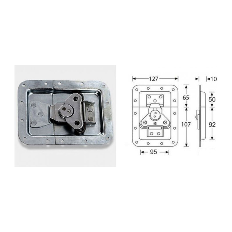 Fermeture papillon encastrée profondeur 10mm