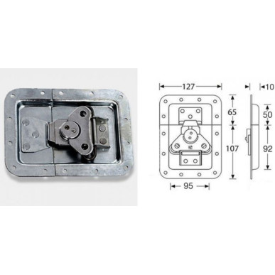 Fermeture papillon encastrée profondeur 10mm