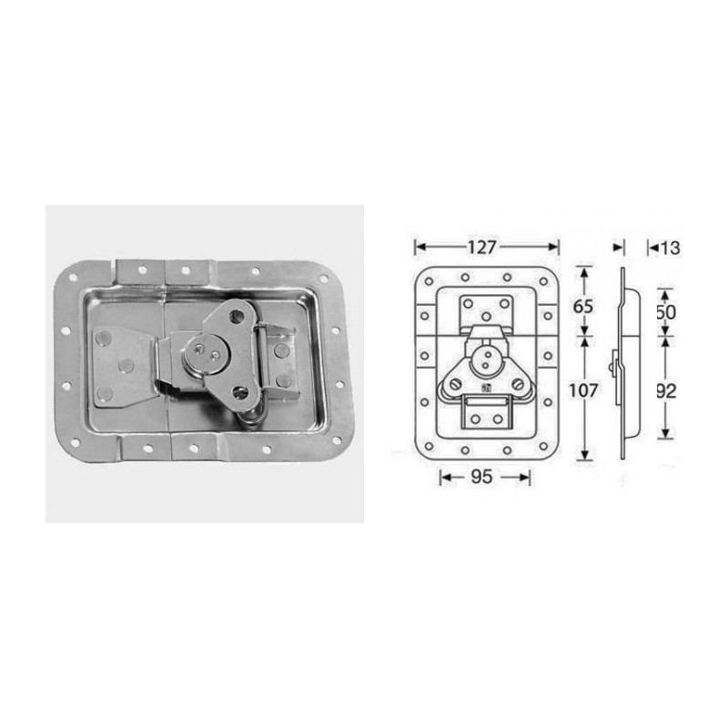 Fermeture papillon encastrée cuvette 14mm