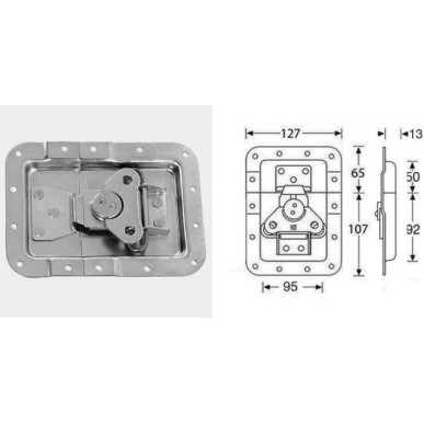 Fermeture papillon encastrée cuvette 14mm