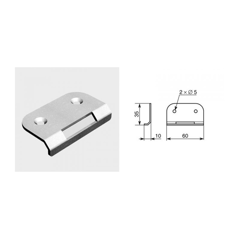 Accroche pour fermeture papillon 2080K