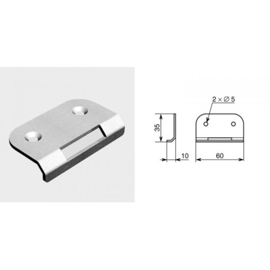 Accroche pour fermeture papillon 2080K