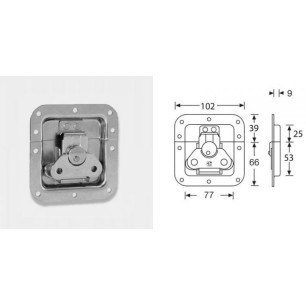 Fermeture papillon encastrée cuvette 9mm