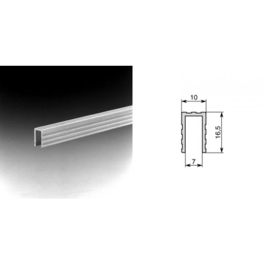 Profilé &quot;sommet de cloison&quot; 7mm (le mètre)