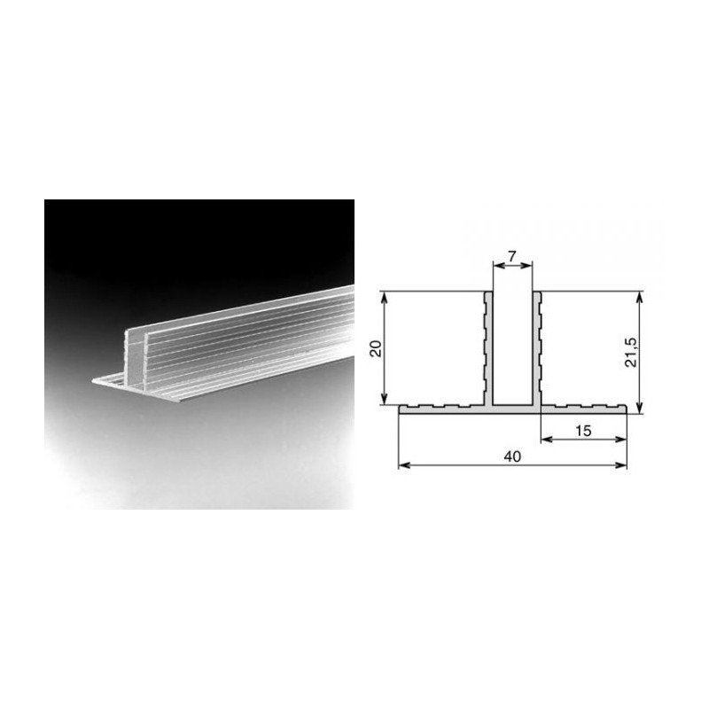 Profilé "embase de cloison" 7mm (le mètre)