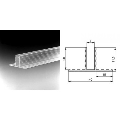 Profilé &quot;embase de cloison&quot; 7mm (le mètre)