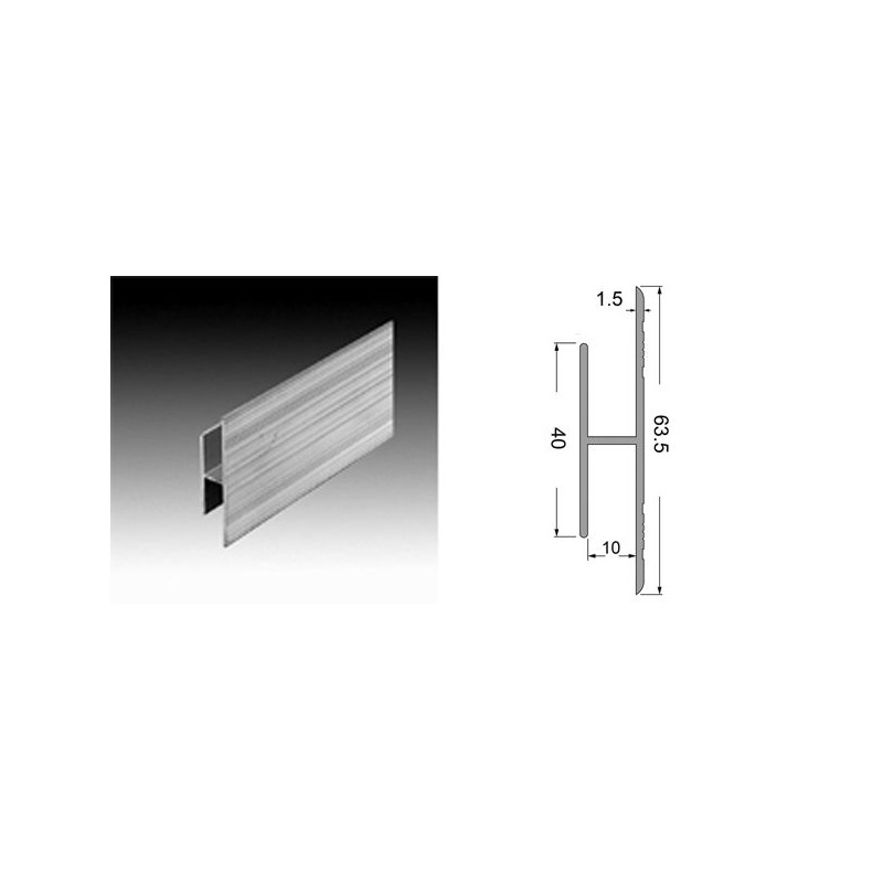 Profilé "jonction de panneaux" 10mm (le mètre)