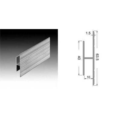 Profilé &quot;jonction de panneaux&quot; 10mm (le mètre)