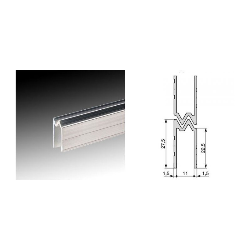 Profilé d'emboîtement hybride 11mm (le mètre)