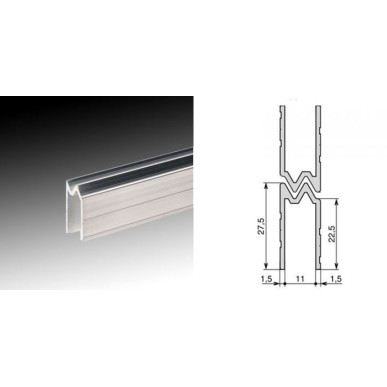 Profilé d'emboîtement hybride 11mm (le mètre)