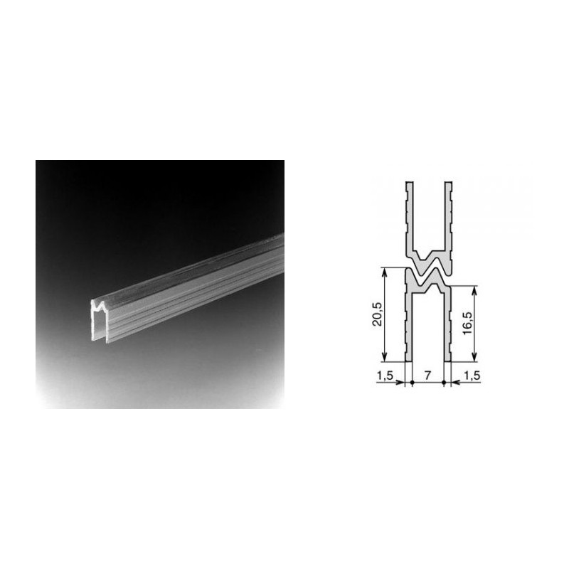 Profilé d'emboîtement hybride 7mm (le mètre)