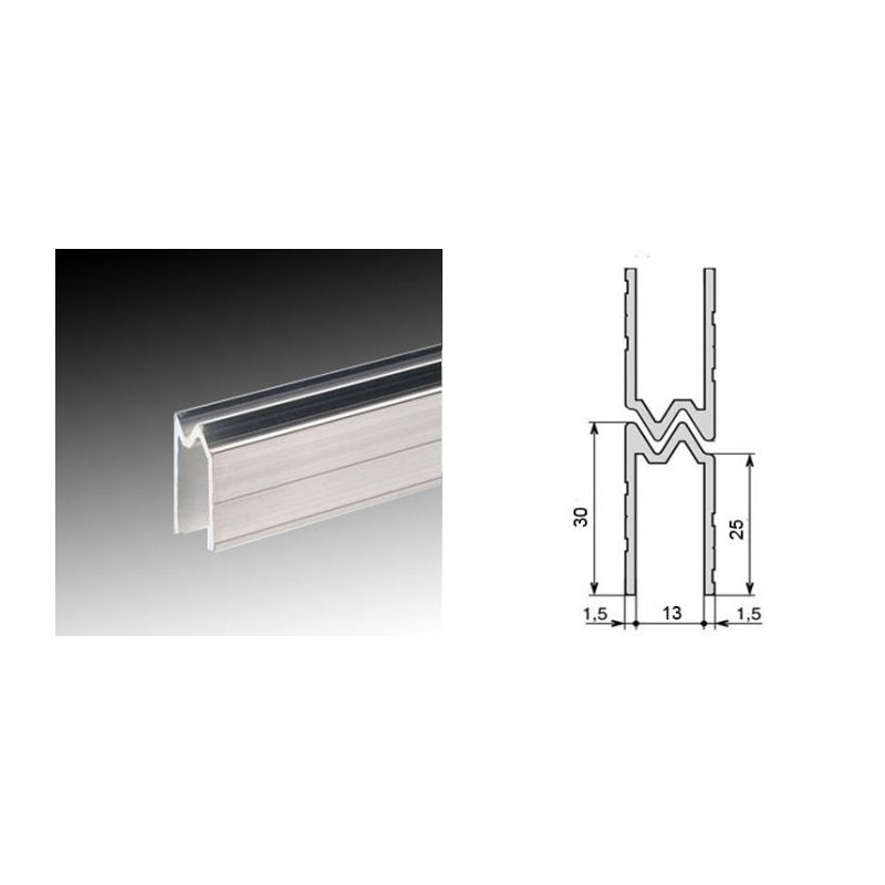 Profilé d'emboîtement hybride 13mm (le mètre)