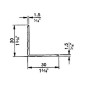 Cornière d'angle aluminium 30 x 30 mm noire (le mètre)