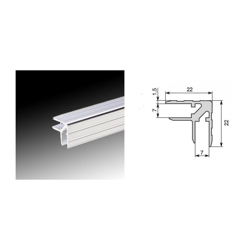 Cornière d'angle double 22 x 22 mm (le mètre)