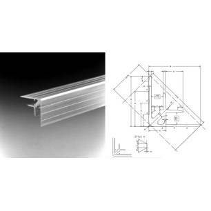 Cornière d'angle double 30 x 30 mm (le mètre)