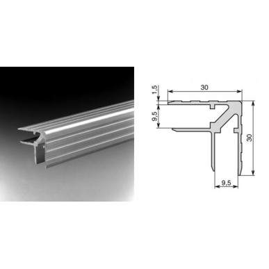 Profilé Casemaker 30 x 30 mm pour matériaux 9.5mm (le mètre)