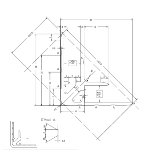 Cornière d'angle double 30 x 30 mm (le mètre)