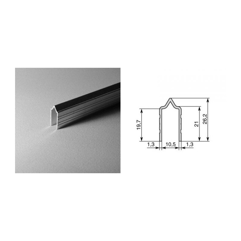 Profilé d'emboîtement mâle 10.5mm (le mètre)