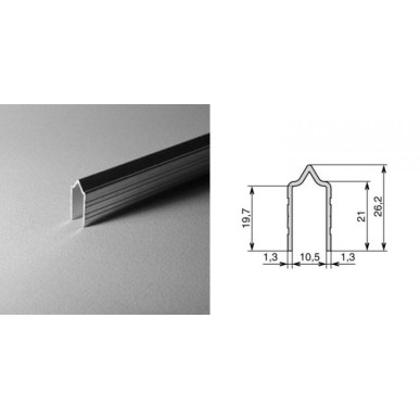 Profilé d'emboîtement mâle 10.5mm (le mètre)