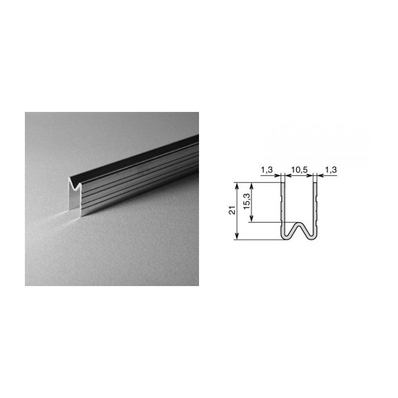 Profilé d'emboîtement femelle 10.5mm (le mètre)